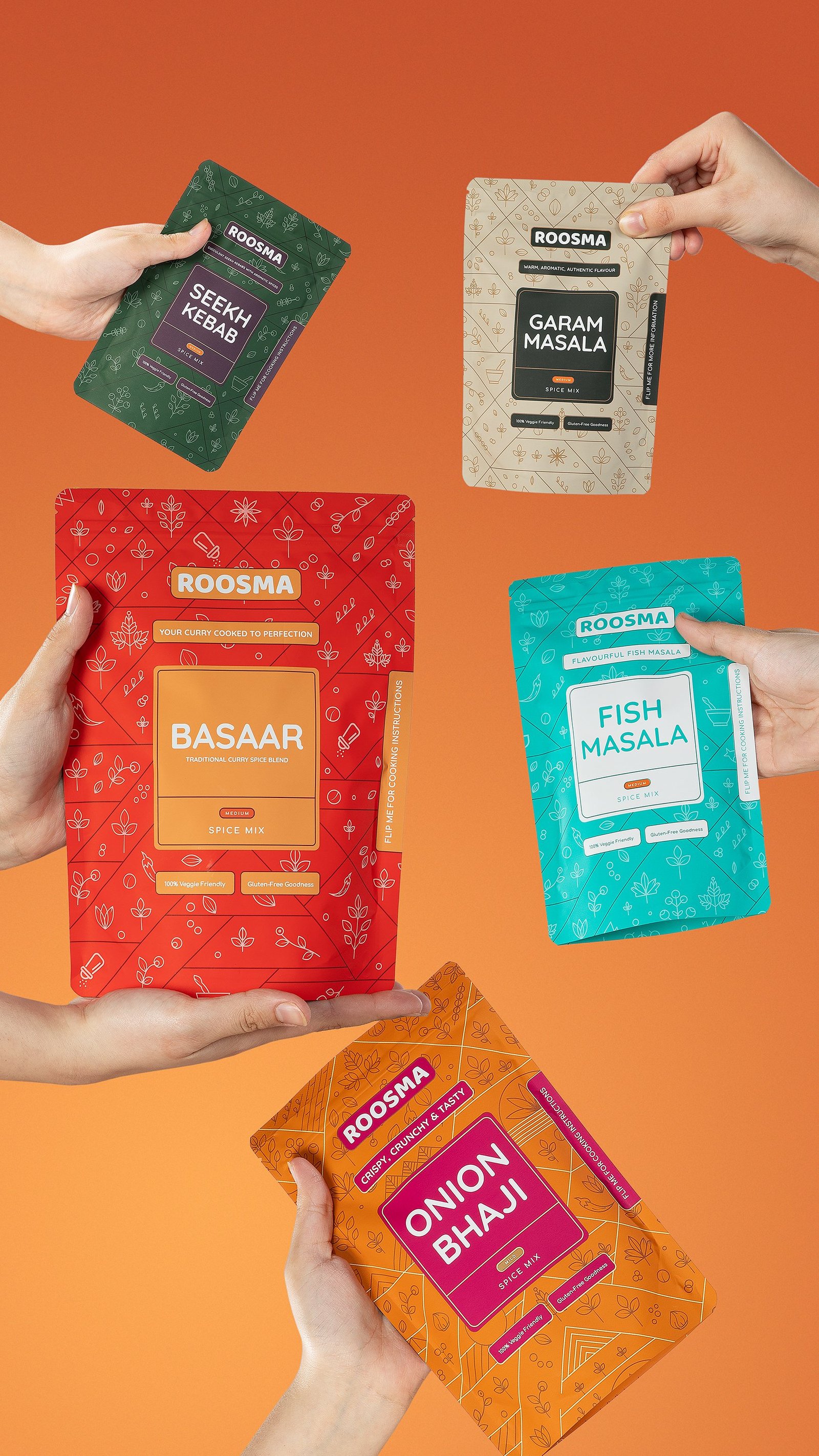 Holding Roosma pouch